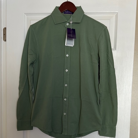 Ralph Lauren Purple Label Green Button-Up Shirt
